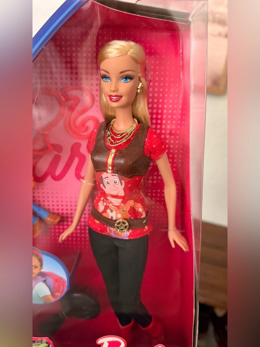 Toy Story 3 BARBIE LOVES WOODY!  By Mattel Disney Pixar Doll No. R9295 2009 NEW